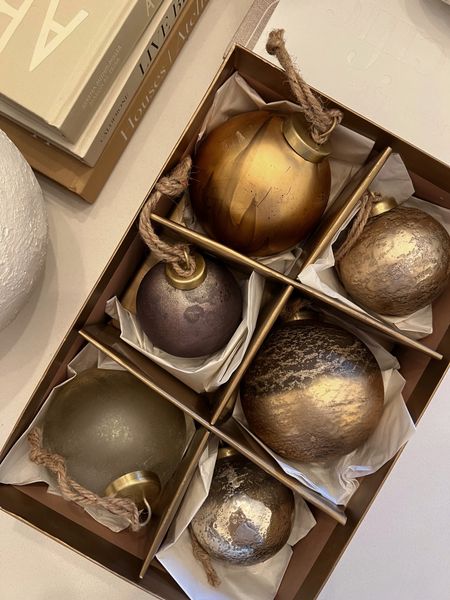 Rustic ornaments from Crate & Barrel. Super thick and sturdy - quality is 10/10! 

Christmas ornaments, textured, ornaments, rustic, ornaments, metallic, ornaments, neutral, ornaments, neutral, Christmas, decor, rustic Christmas, decor, organic modern decor

#LTKunder100 #LTKSeasonal #LTKHoliday