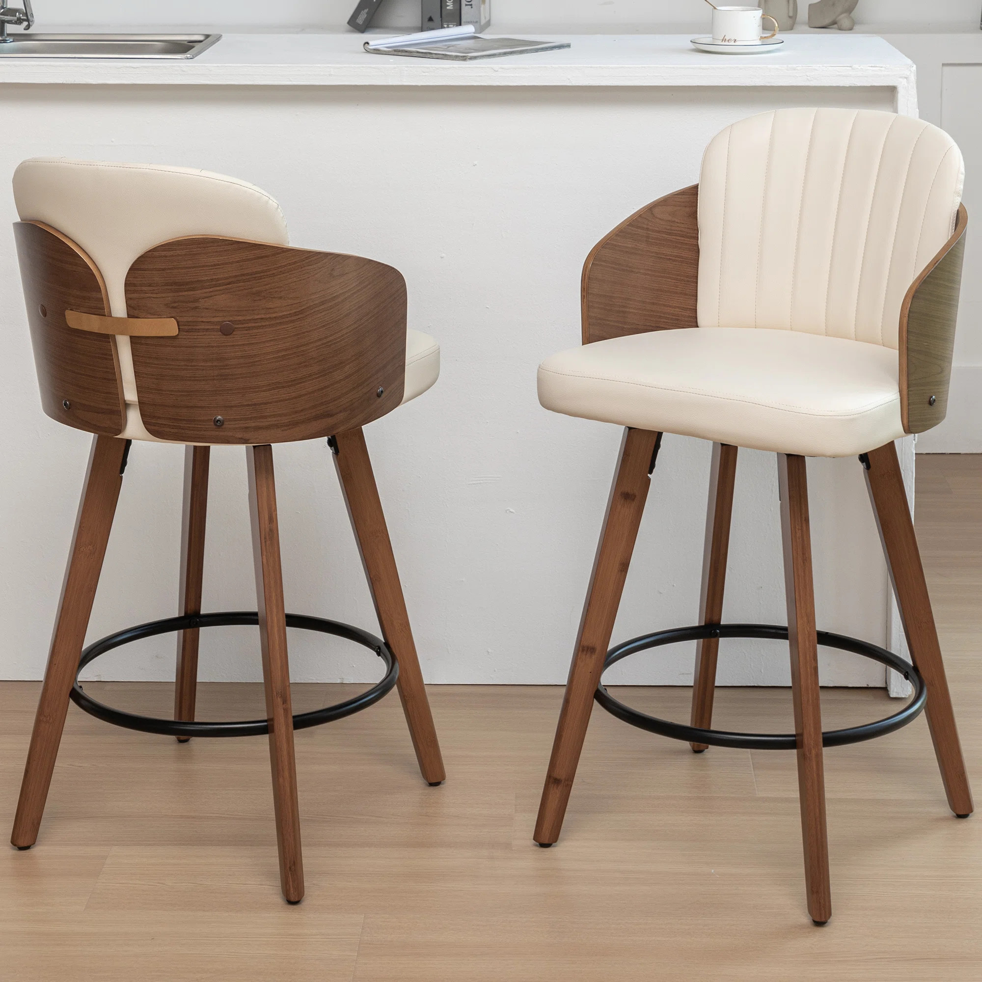 Ljubka Swivel Stools (Set of 2) | Wayfair North America