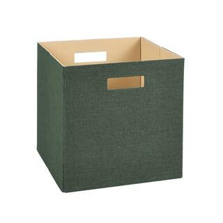 ClosetMaid 13 in. D x 13 in. H x 13 in. W Green Fabric Cube Storage Bin | The Home Depot