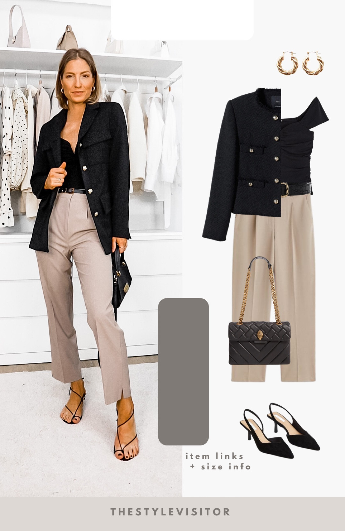 Wearing sandals is just a bit optimistic but perhaps a few of you are going on holiday. The jacket is from zara but linked a dupe. Trousers are tts, wearing 32 here. Had to size up on the top (s). Read the size guide/size reviews to pick the right size.

Leave a 🖤 to favorite this post and come back later to shop

#trousers #beige #sweetheart neckline top #workwear #office outfit #officewear #work outfit 

#LTKSeasonal #LTKstyletip #LTKworkwear