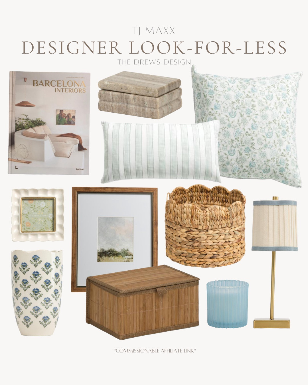 Tj Maxx finds includes throw pillows, decorative boxes, decorative book, frame, vase, wall art, candle, basket, table lamp.

Home decor, looks for less, home accentss

#LTKvlog #LTKSeasonal #LTKHome