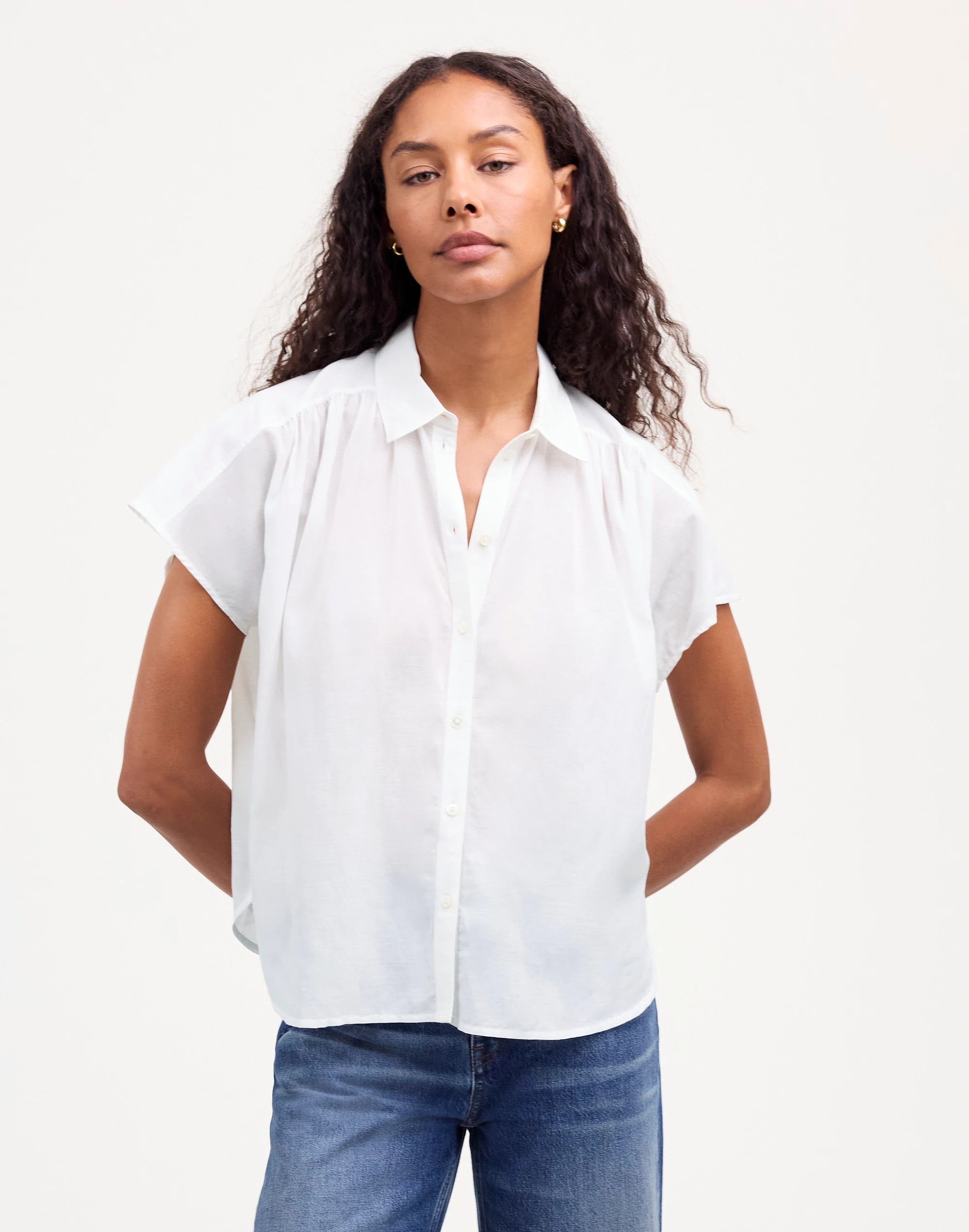 Cap-Sleeve A-Line Top | Madewell | Madewell