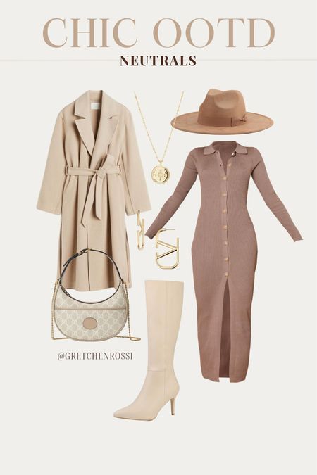 A fall neutral look that can easily be buildable with or without the accessories! 