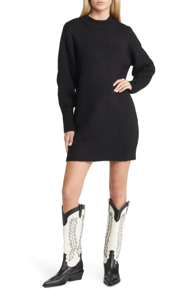 Topshop Crewneck Long Sleeve Sweater Dress | Nordstrom | Nordstrom