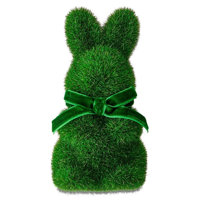 Faux Grass Bunny Tabletop Decorations, Green, 6 Count, Easter by Way To Celebrate | Walmart (US)
