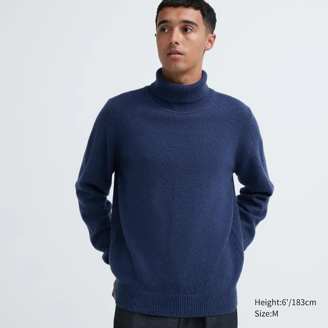 Premium Lammwolle Rollkragenpullover | UNIQLO (DE)