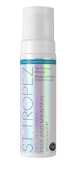 St.Tropez Tan Remover Mousse & Primer, 2-in-1 Prep and Maintain, Detox and Prime Skin, Sensitive ... | Amazon (US)