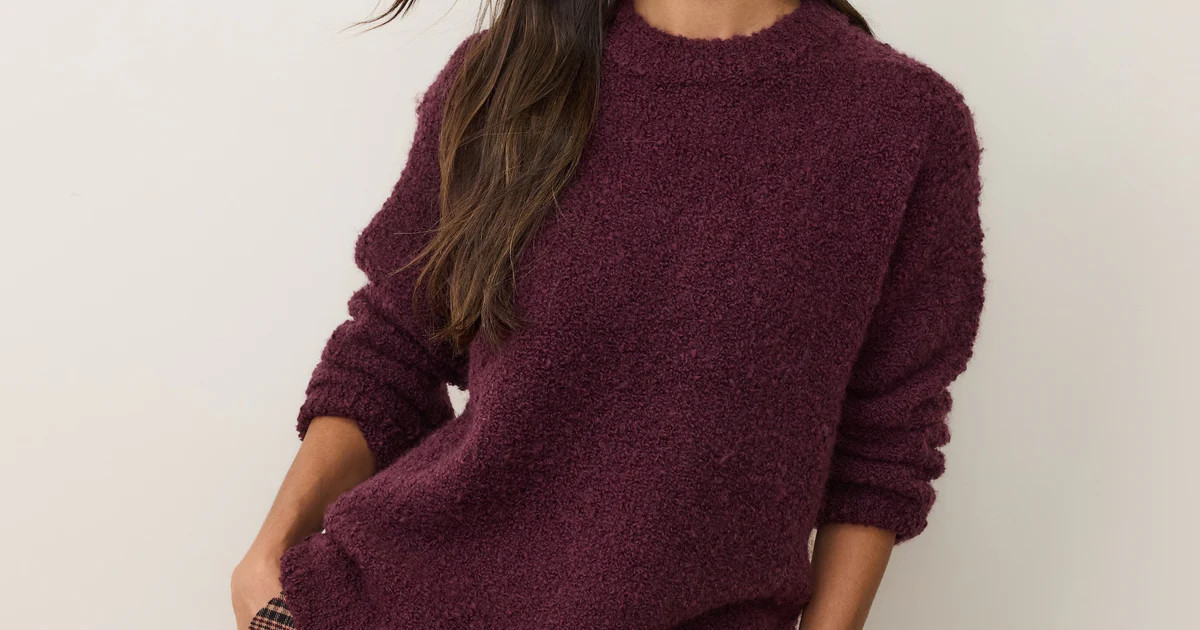 Elena Bouclé Oversized Sweater | Marine Layer