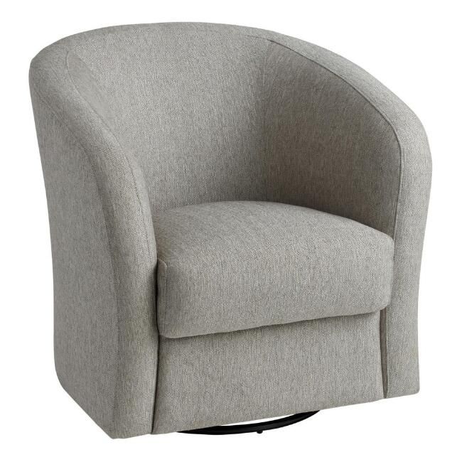 Brynn Feather Filled Swivel Chair | World Market