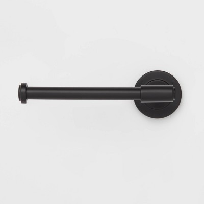Clean Toilet Paper Holder Black - Threshold™: Zinc & Stainless Steel, Wall Mounted, Bathroom Accessory | Target