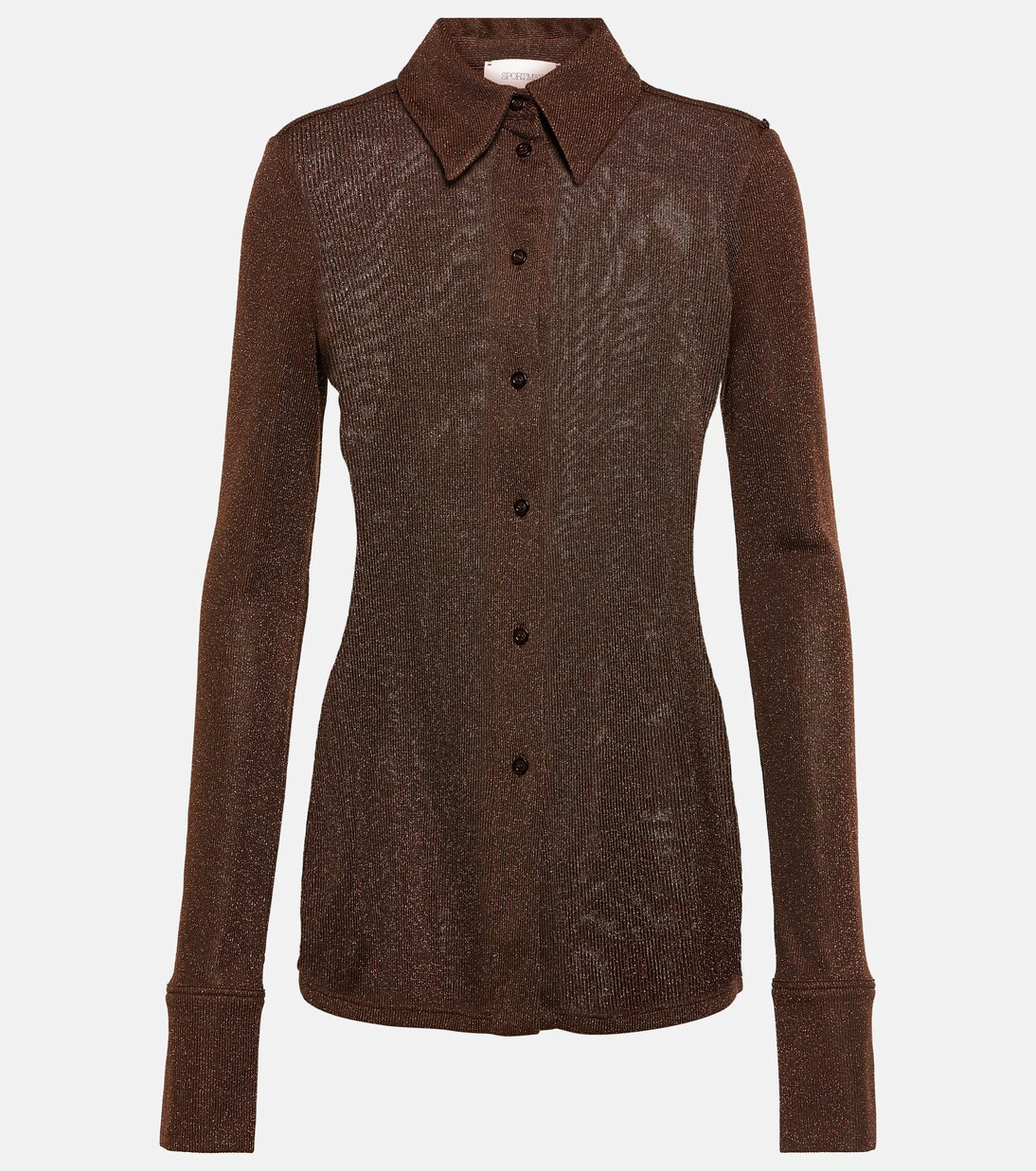 Ulzio metallic ribbed-knit shirt | Mytheresa (US/CA)