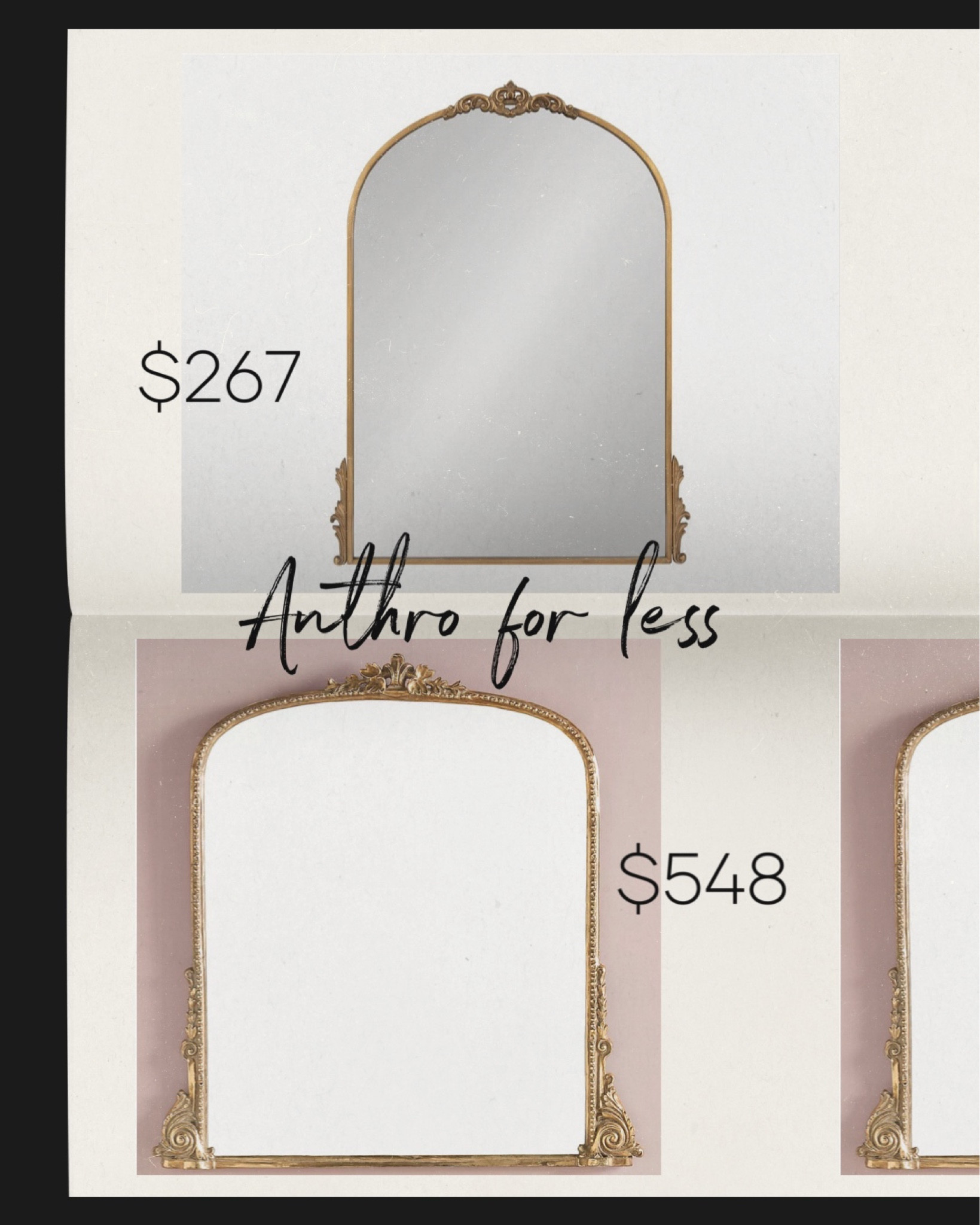 Anthro for less: Gleaming primrose mirror.

Anthropologie, mirrors, dresser, wall, entryway, fireplace, home, decor, Victorian, classic, gold, golden, decorative, gilded, bed, bedroom, nursery, girls, guest, Wayfair, affordable, inexpensive, look alike, ornate

#LTKstyletip #LTKhome #LTKsalealert