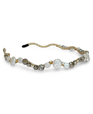 Wavy Oyster Pearl Headband - Grey | Macy's