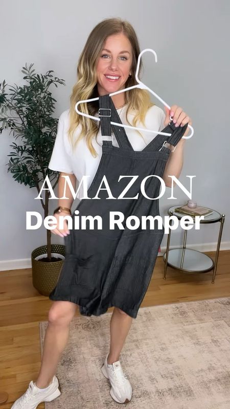 Such a cute little denim romper you can wear all year round! Would be so cute with tights under for the cooler months. Wearing size small. 

#founditonamazon #founditonamazonfashion #amazonfashion 

#LTKfindsunder100 #LTKfindsunder50 #LTKstyletip