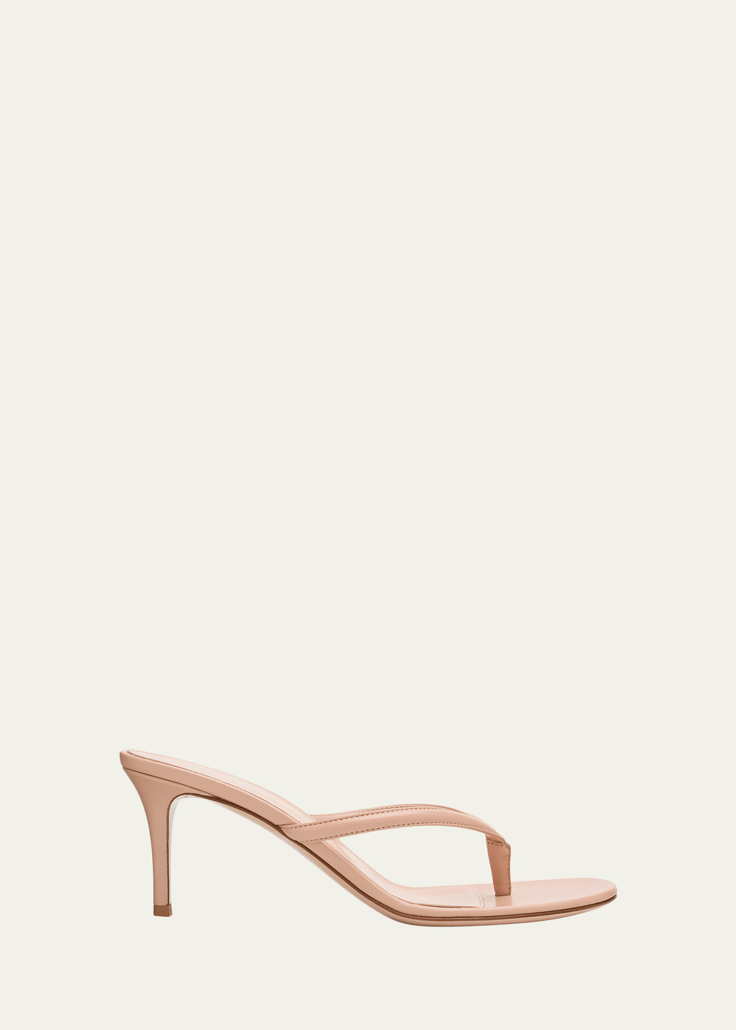 Gianvito Rossi 70mm Nappa Leather Thong Sandals | Bergdorf Goodman