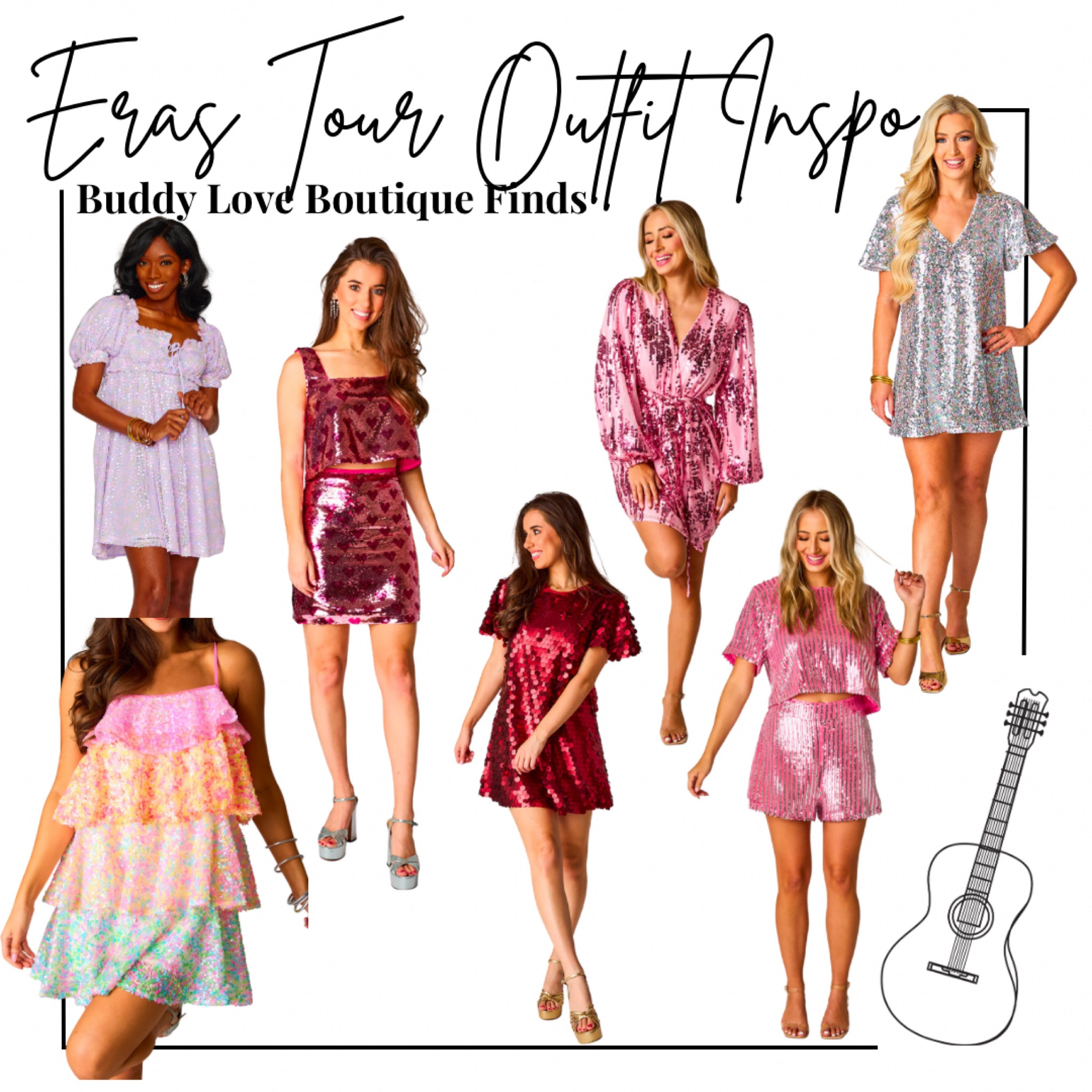 Taylor swift eras Outfit inspo - buddy love finds - sequin dressed, two piece sets, glitter outfits, speak now era, concert outfit, lover era, eras tour outfit 

#LTKFind #LTKSeasonal #LTKFestival