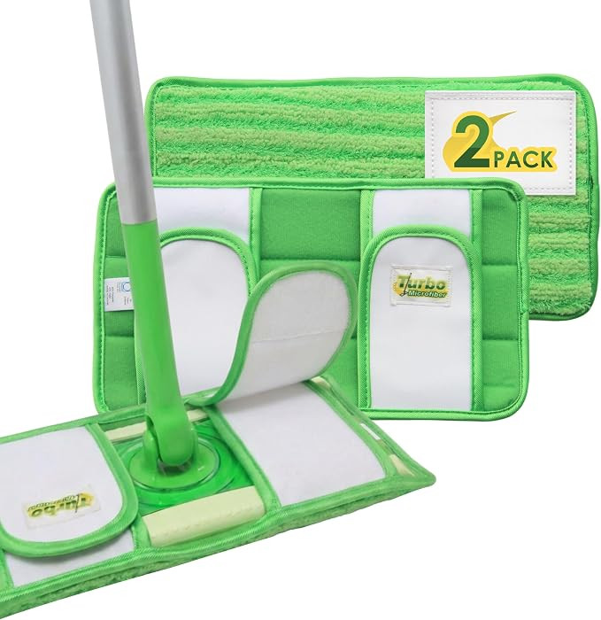 Reusable Pads Compatible with Swiffer Sweeper Mops - Washable Microfiber Mop Pad Refills by Turbo... | Amazon (US)