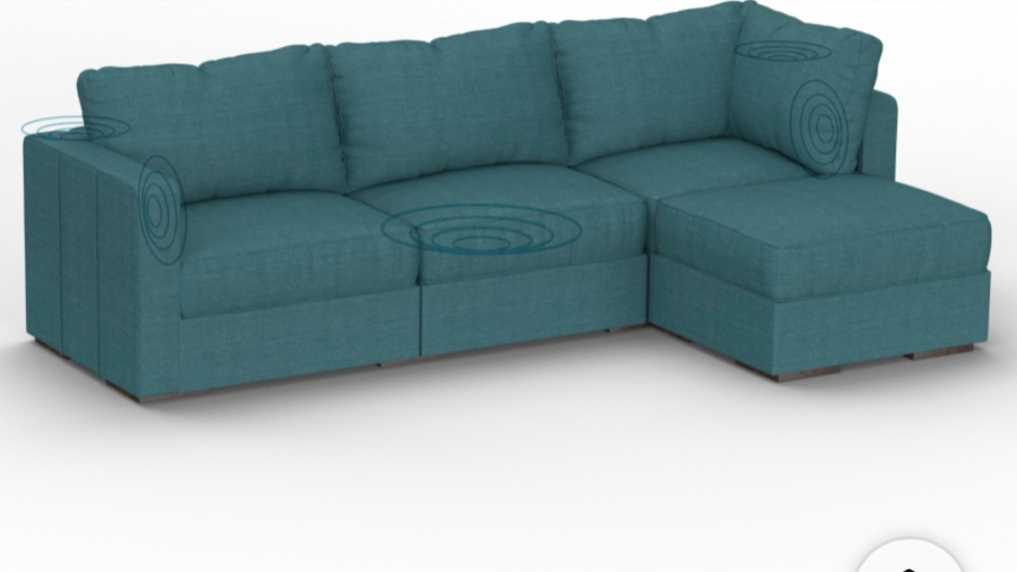 Lovesac 4 piece sectional with surround sound and charging pads 

#LTKhome