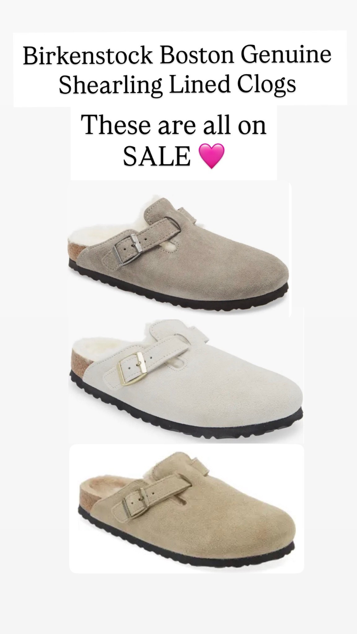 Birkenstocks Boston Genuine Shearling Lined Clog

#LTKSaleAlert