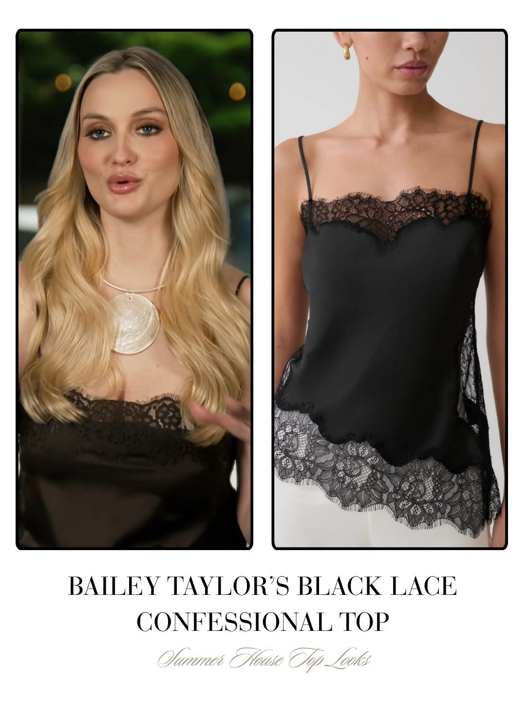 Bailey Taylor’s Black Lace Confessional Top 