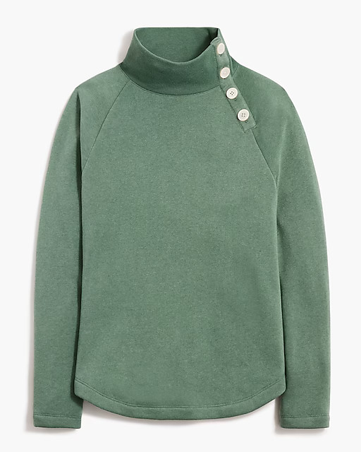 Wide button-collar pullover sweatshirt | J.Crew Factory