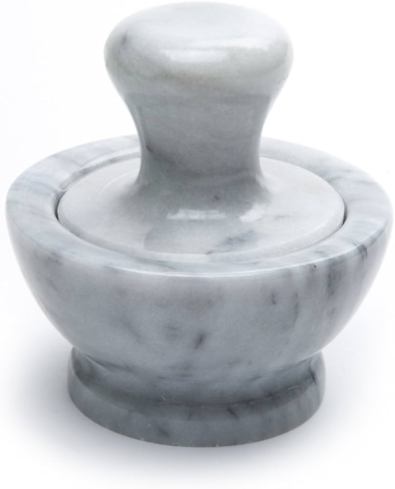 Fox Run Marble Mortar and Pestle Set, White, Small 4" Pestle and Mortar | Amazon (US)