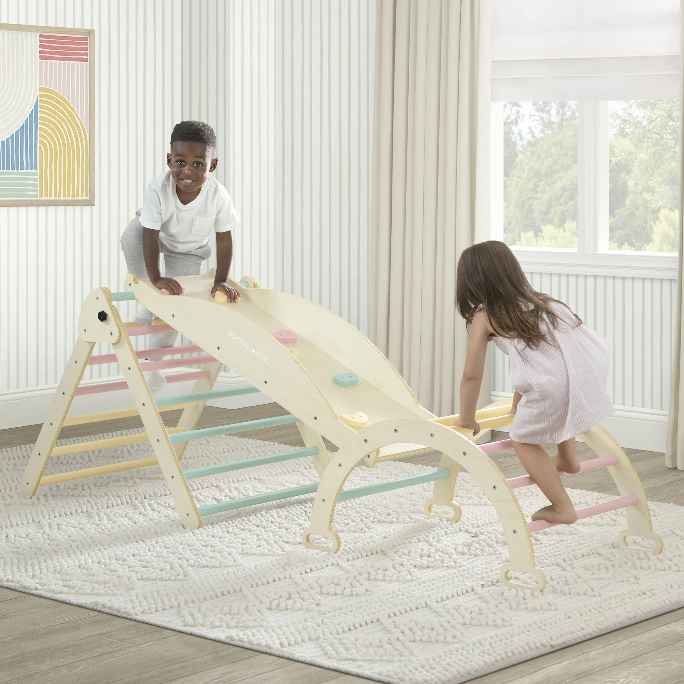 Delta Children Lil’ Climber Gym - Indoor Climbing Gym Playground for Kids - Montessori Toy with... | Walmart (US)