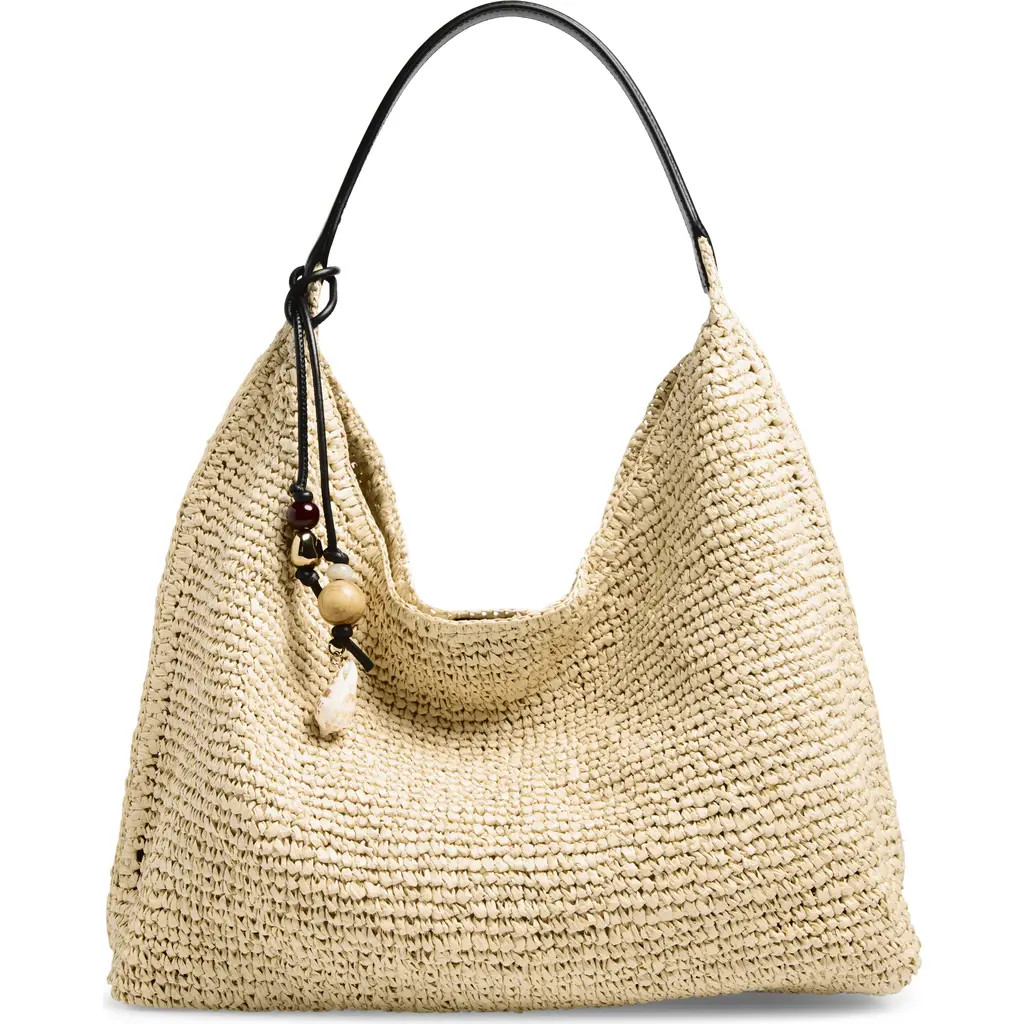 Madewell The Mylie Raffia Shoulder Bag in Natural Multi at Nordstrom | Nordstrom