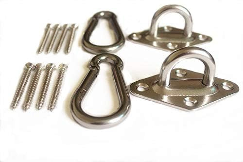 MHMYDZ 1000 lb Capacity Heavy Duty Hammock Hanging kit Ultra Durable Hammock Hooks Carabiners for Ha | Amazon (US)
