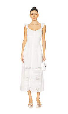 LoveShackFancy Sufette Dress in Off White from Revolve.com | Revolve Clothing (Global)