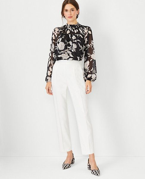 The High Waist Easy Ankle Pant | Ann Taylor (US)