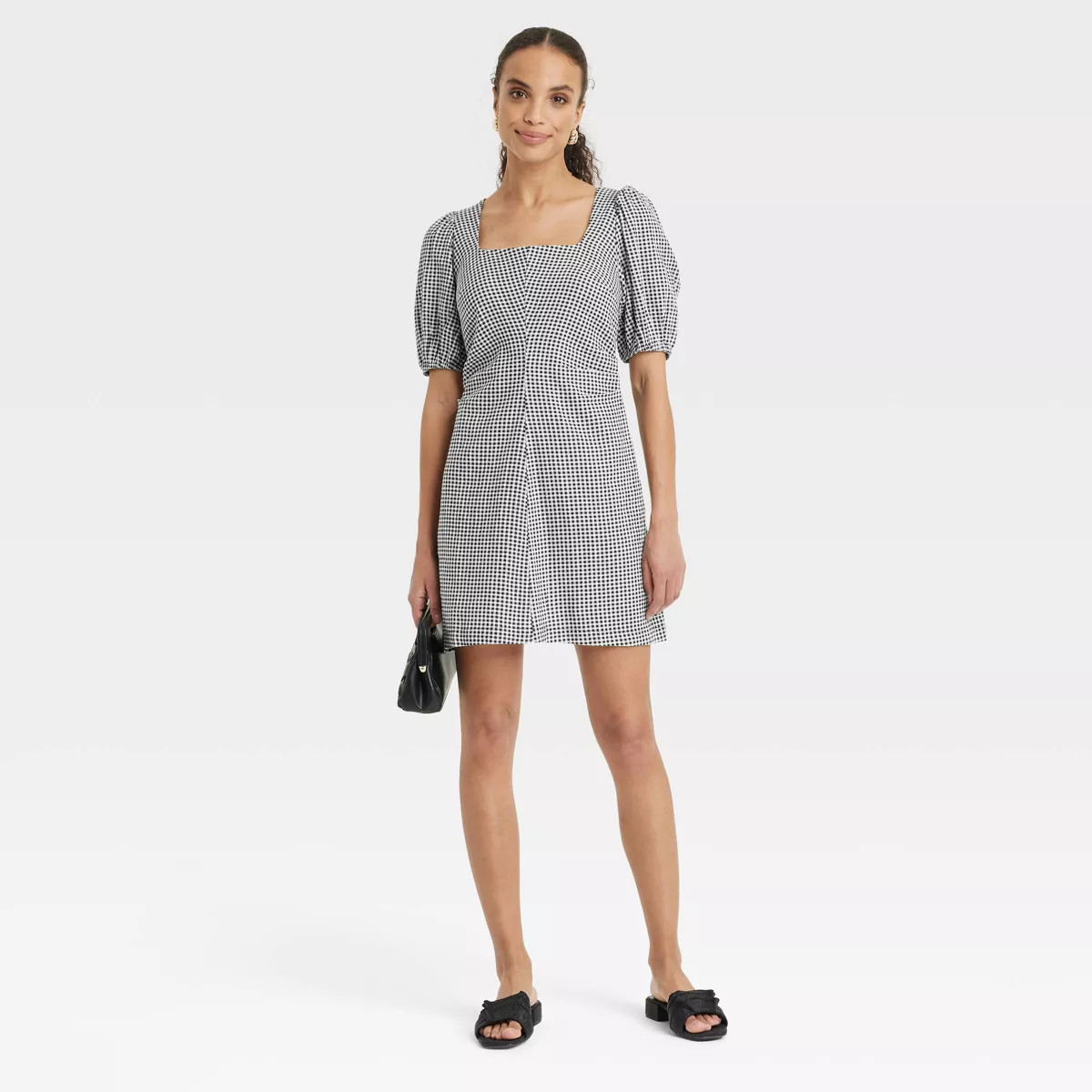 Women's Linen Short Sleeve Mini Sundress - A New Day™ | Target