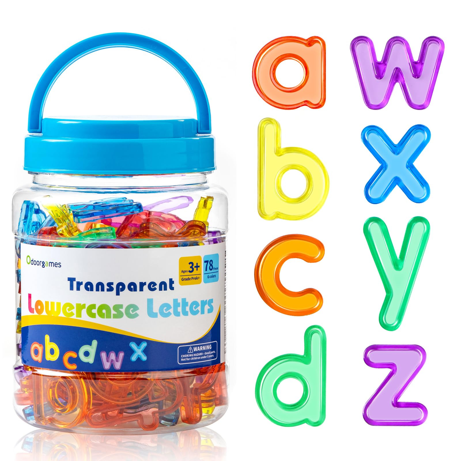 78 Pcs Translucent Lowercase Letters - Learning Toy for Light Table Accessories and Manipulatives | Amazon (US)