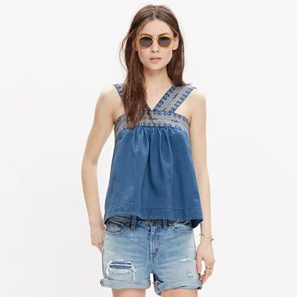Embroidered Siesta Top | Madewell