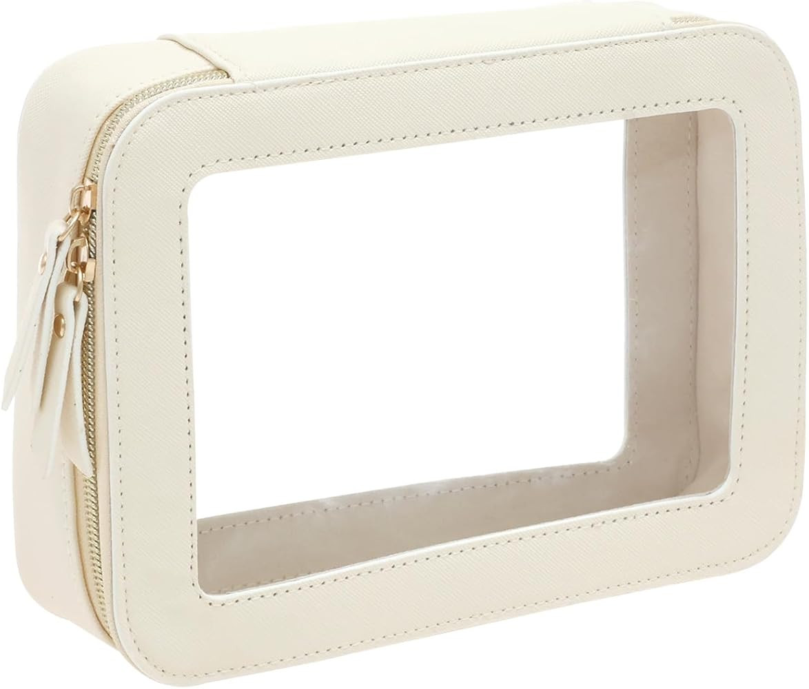 Clear Makeup Bag Waterproof PVC Cosmetic Storage Box for Women Multifunctional Portable Traveling... | Amazon (US)
