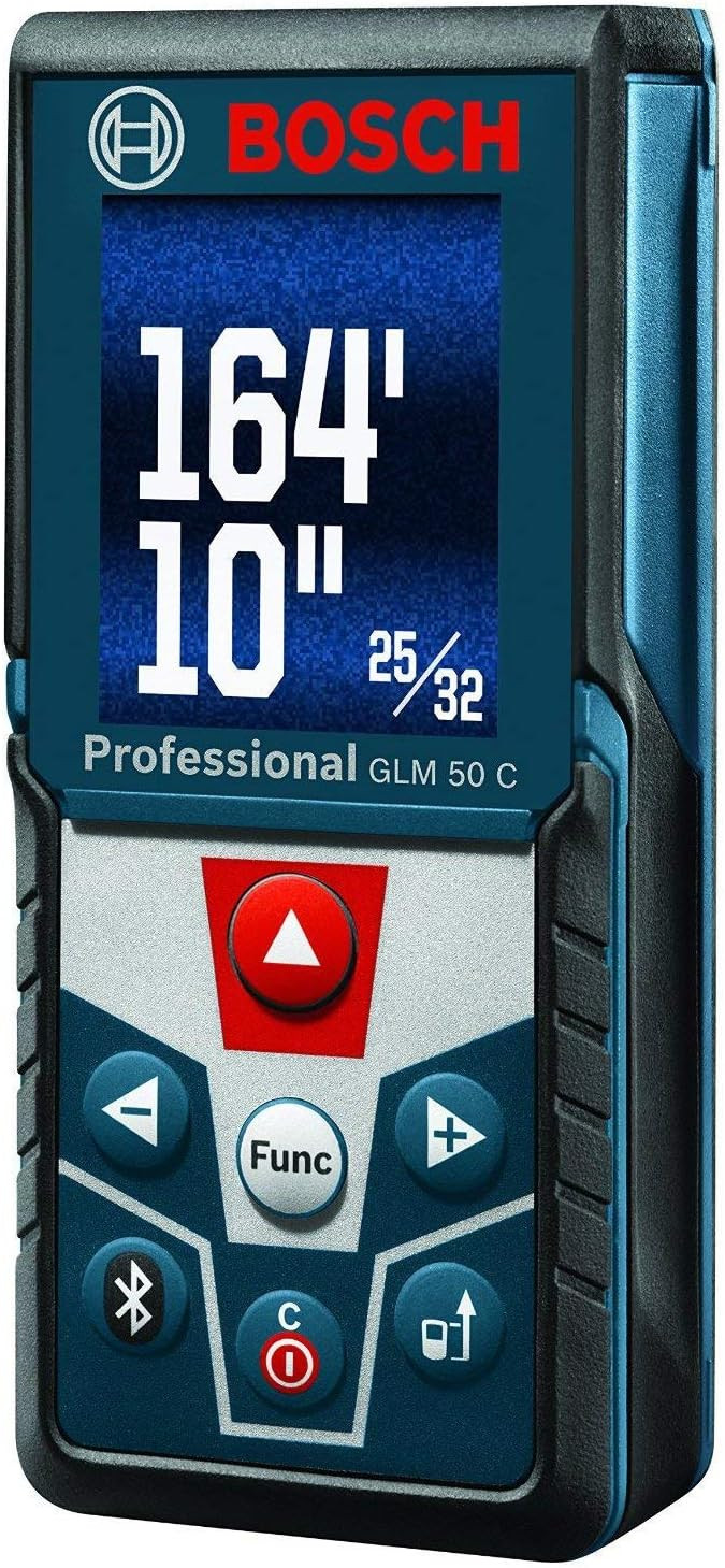 BOSCH Blaze GLM50C Bluetooth Enabled 165ft Laser Distance Measure with Color Backlit Display | Amazon (US)