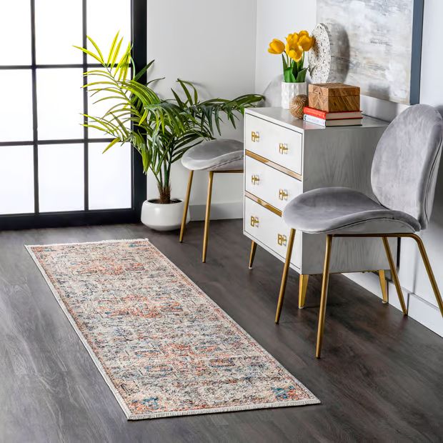 Beige Croix Medallion Area Rug | Rugs USA