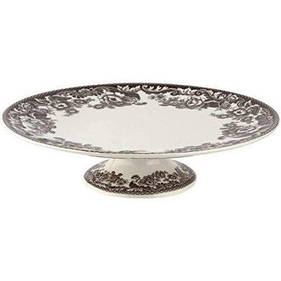 Spode Delamere Footed Cake Plate 10.5" British Floral Fine Porcelain Thanksgiving Dessert Stand, Serving Decorative Accent Holiday | Target
