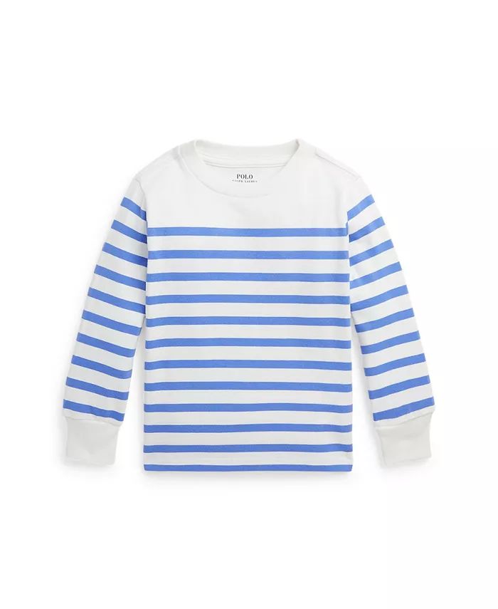 Toddler and Little Boys Striped Cotton Long-Sleeve T-shirt | Macy's