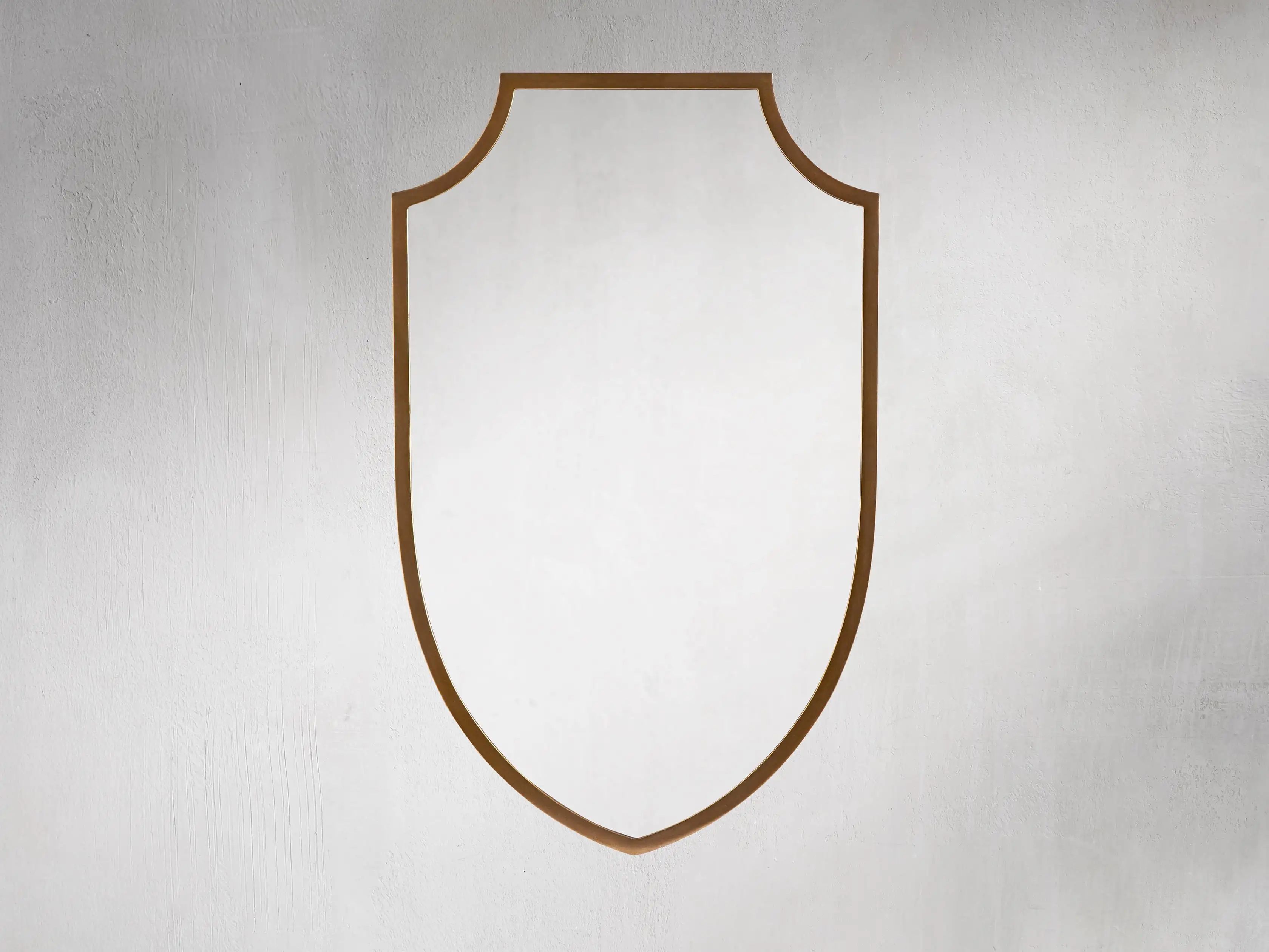 St Germain Shield Mirror in Gold | Arhaus