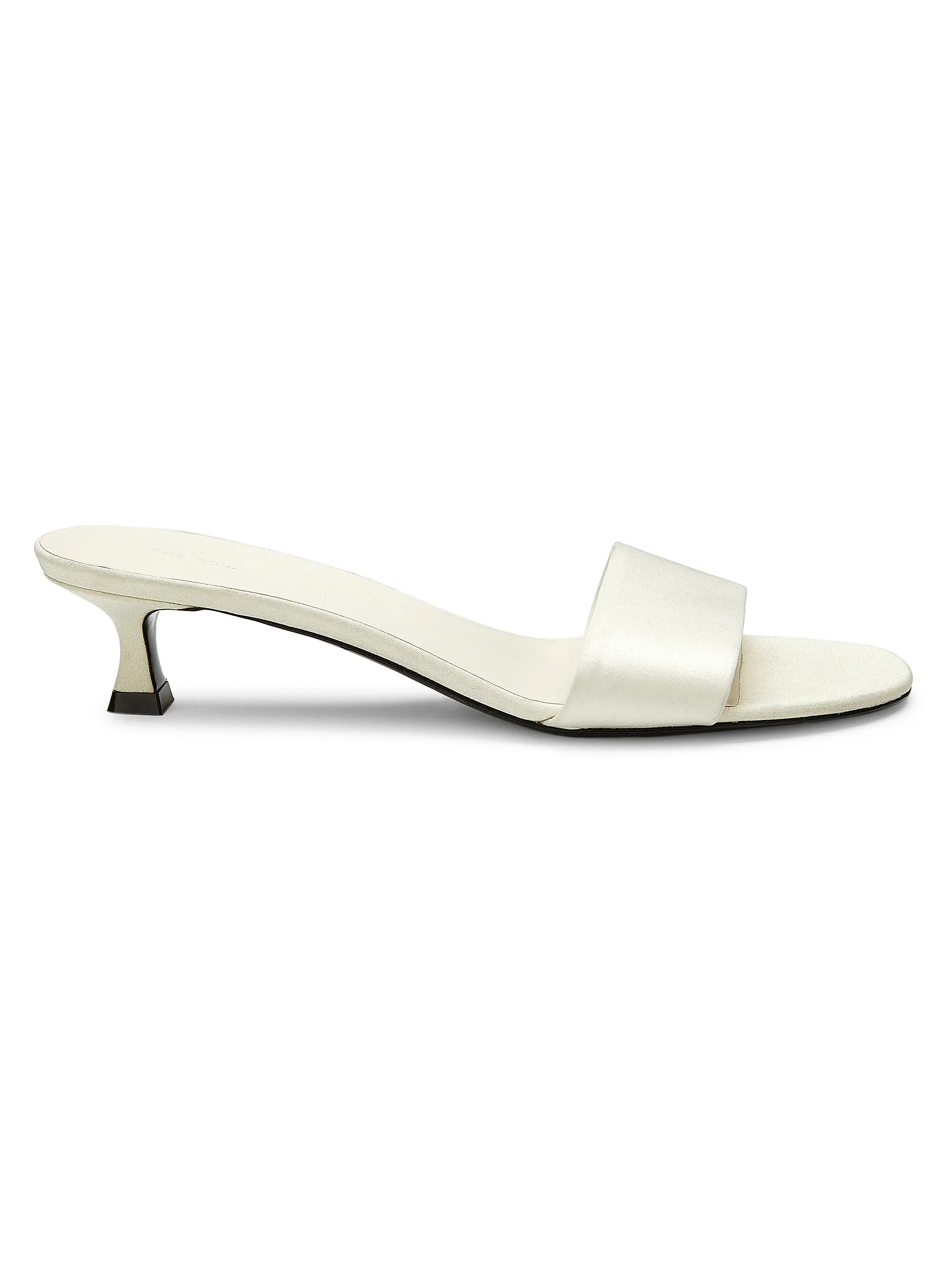Silk Kitten-Heel Mules | Saks Fifth Avenue