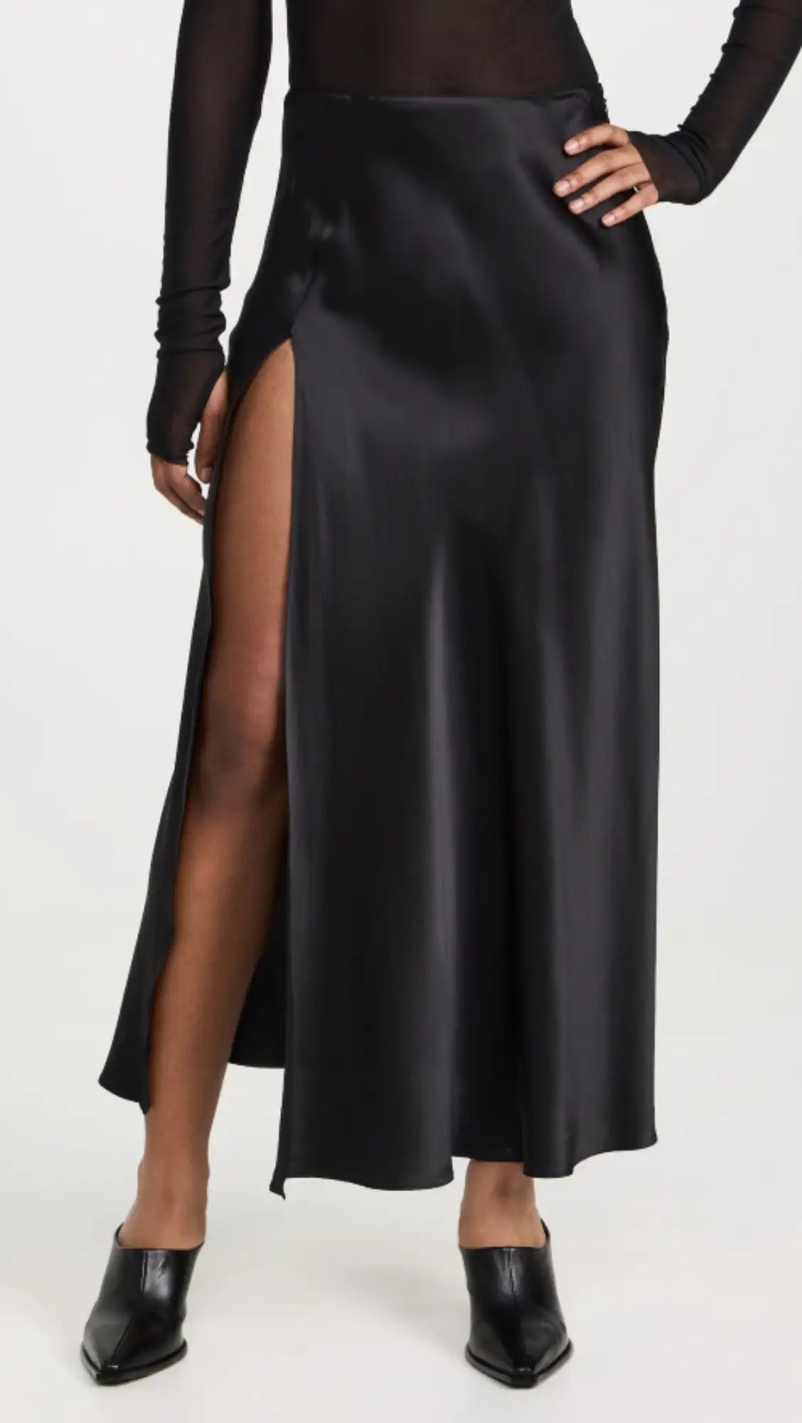 DANNIJO Midi Skirt with High Slit | Shopbop | Shopbop