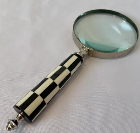 Generic Large Black and White Checkered Extra Strong Magnifying Glass Reading aid Office Gift Grandad Gift Grandma Gift | Amazon (US)