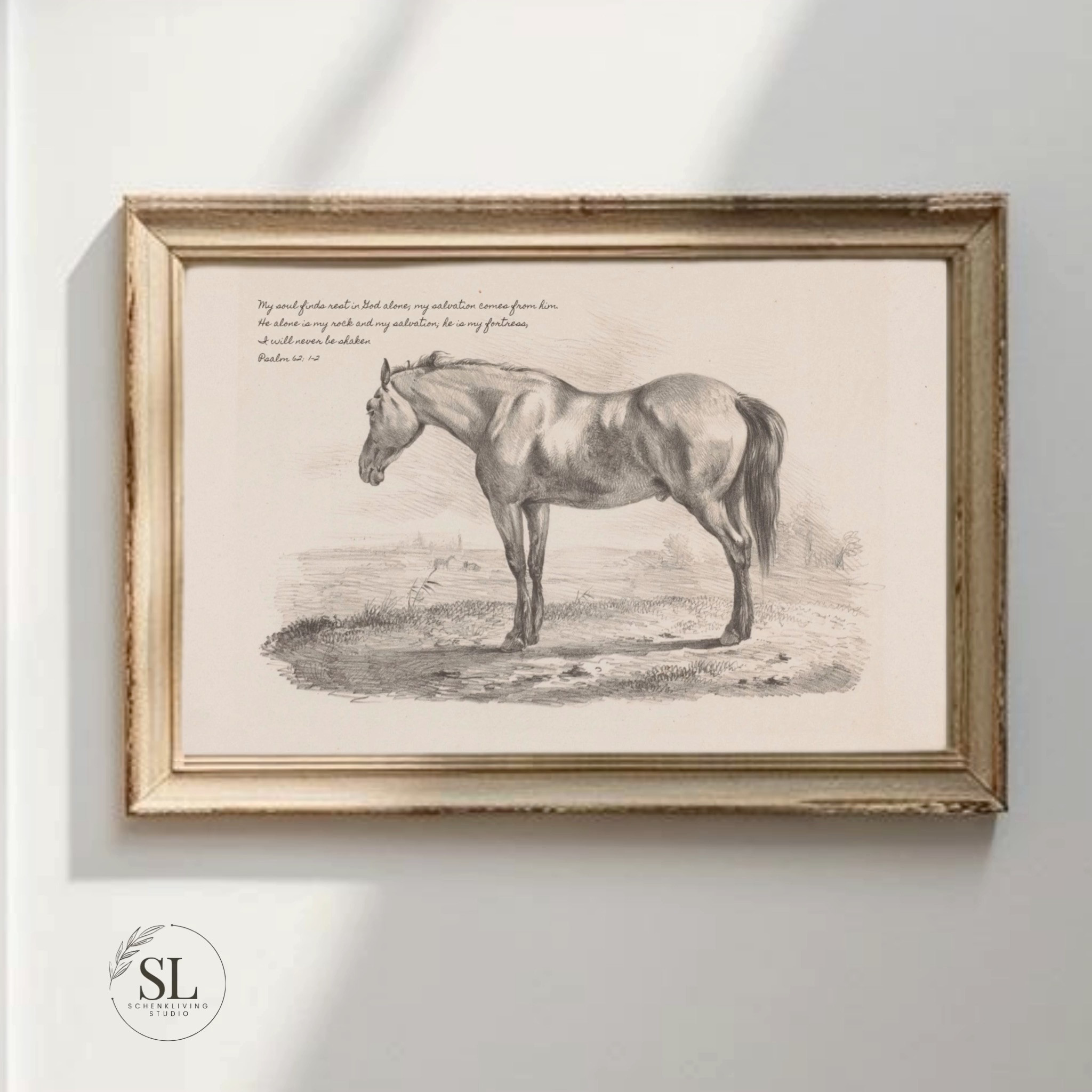 Vintage Horse Scripture Print for some many areas in your home or as a modern rustic gift for a friend  

 #LTKkids #LTKfamily #LTKgiftguide