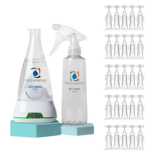 Force of Nature Multi-Purpose Cleaner & Deodorizer Extra Value Bundle - Reusable Bottle, 25 Refills - EPA Registered, Toxin-Free All-Purpose Natural Cleaning Supplies | Amazon (US)