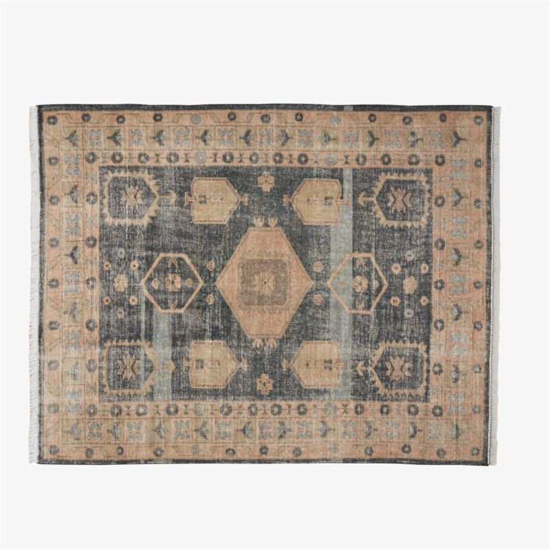 Aracati Navy Blue New Zealand Wool Area Rug 8'x10' | CB2 | CB2
