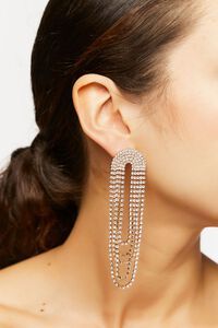 Rhinestone Chain Loop Statement Earrings | Forever 21 (US)