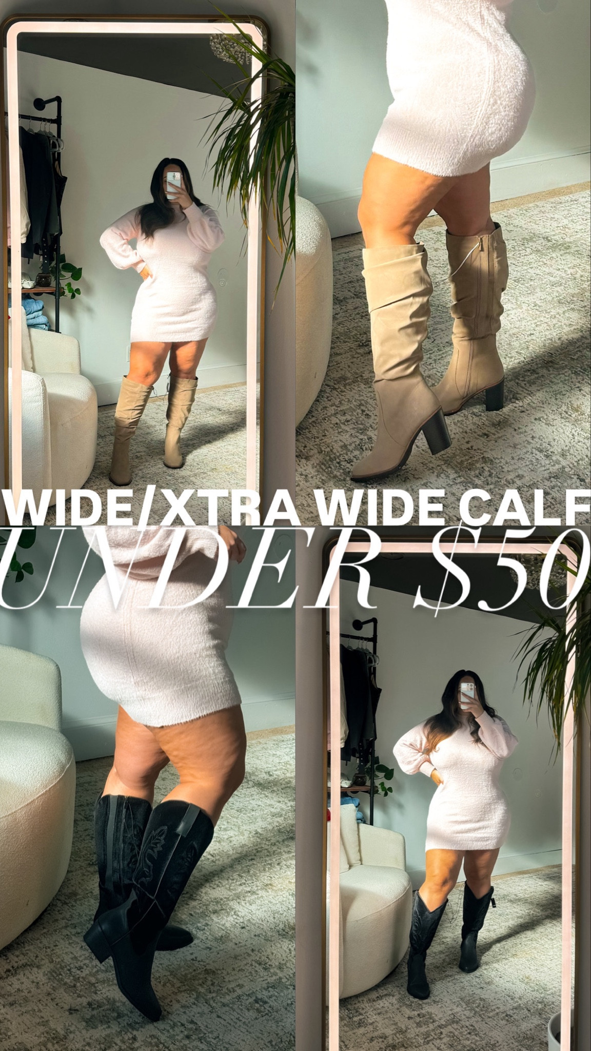 #LTKsalealert #LTKfindsunder50 

#widecalfboots #extrawidecalf #boots #fallboots 

My calves are 18.5-19” and I’m wearing a size 8 WIDE CALF (not extra wide) 

The foot is a touch loose, but will be perfectly fine with thicker socks. 

Plenty of room to zip over jeans. 

USE CODE FALLVIBES FOR AN ADDITIONAL 35% OFF BOOTS! SALE ENDS TODAY! (10/20) 

#LTKShoeCrush #LTKPlusSize #LTKMidsize