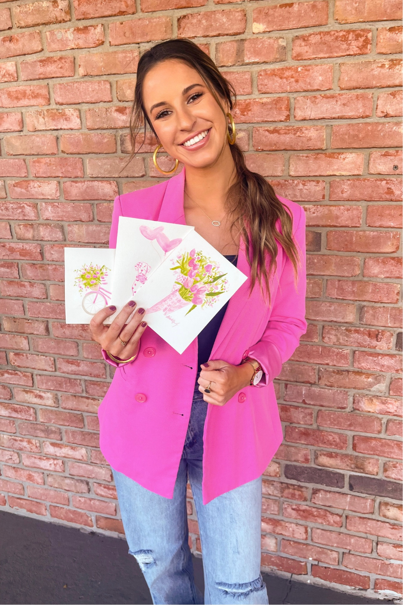 This blazer was perfect for teaching my Valentine’s Day watercolor class! I am wearing an XS! 

#LTKworkwear