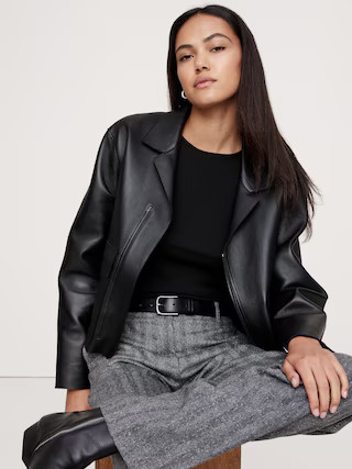 Ribbed Long-Sleeve Crew-Neck T-Shirt | Banana Republic (US)